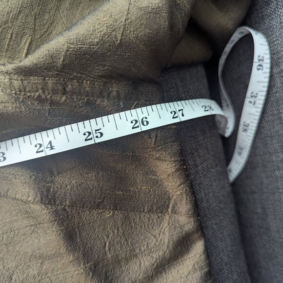 Ralph Lauren 100% Silk Dupioni Shirt | Olive Green Luxury | Size 20W - Picture 9 of 13